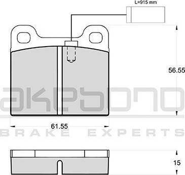 Akebono AN-4217WK - Brake Pad Set, disc brake autospares.lv