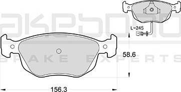 Akebono AN-4234WK - Brake Pad Set, disc brake autospares.lv