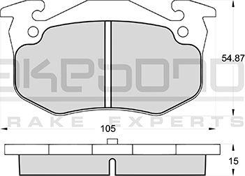 Akebono AN-4225KE - Brake Pad Set, disc brake autospares.lv