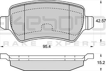 Akebono AN-4279KE - Brake Pad Set, disc brake autospares.lv