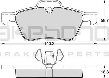 Akebono AN-4275K - Brake Pad Set, disc brake autospares.lv