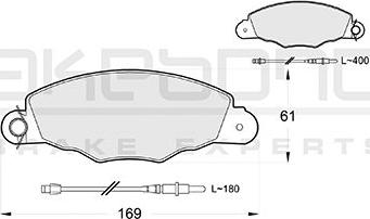 Akebono AN-4270WKE - Brake Pad Set, disc brake autospares.lv