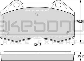 Akebono AN-4740K - Brake Pad Set, disc brake autospares.lv