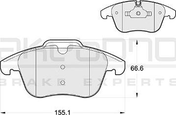 Akebono AN-4748K - Brake Pad Set, disc brake autospares.lv