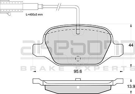 Akebono AN-4754WK - Brake Pad Set, disc brake autospares.lv