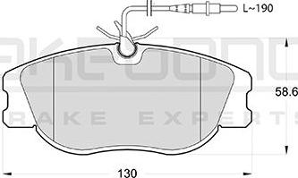 Akebono AN-4761WKE - Brake Pad Set, disc brake autospares.lv