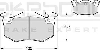 Akebono AN-4762K - Brake Pad Set, disc brake autospares.lv