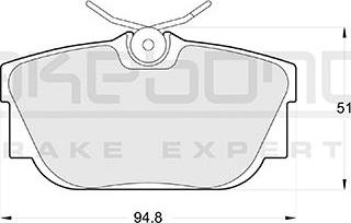 Akebono AN-4780K - Brake Pad Set, disc brake autospares.lv