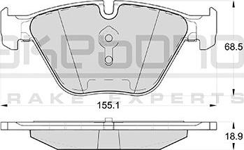 Akebono AN-4736K - Brake Pad Set, disc brake autospares.lv