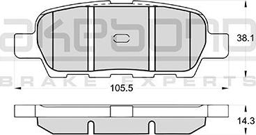 Akebono AN-654WK - Brake Pad Set, disc brake autospares.lv