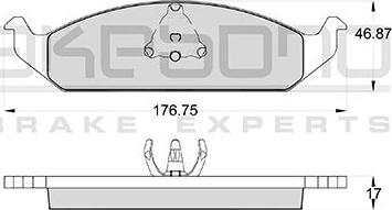 Akebono AN-650WK - Brake Pad Set, disc brake autospares.lv