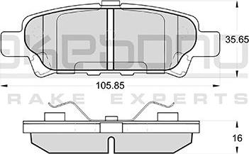 Akebono AN-651WK - Brake Pad Set, disc brake autospares.lv