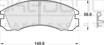 Akebono AN-601WK - Brake Pad Set, disc brake autospares.lv