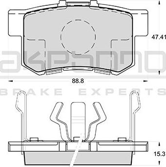 Akebono AN-684WKE - Brake Pad Set, disc brake autospares.lv