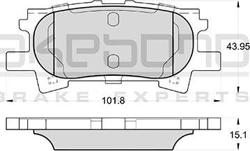 Akebono AN-688WK - Brake Pad Set, disc brake autospares.lv