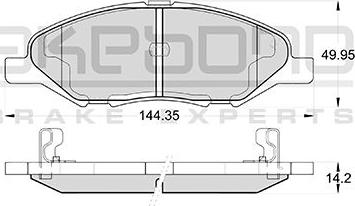 Akebono AN-675WK - Brake Pad Set, disc brake autospares.lv