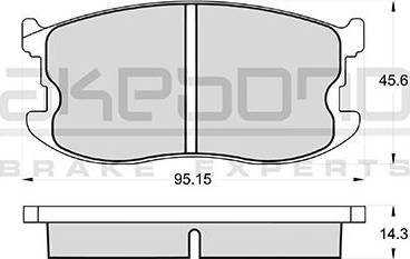 Akebono AN-093K - Brake Pad Set, disc brake autospares.lv