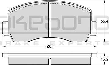 Akebono AN-042KE - Brake Pad Set, disc brake autospares.lv