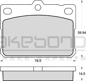 Akebono AN-038K - Brake Pad Set, disc brake autospares.lv