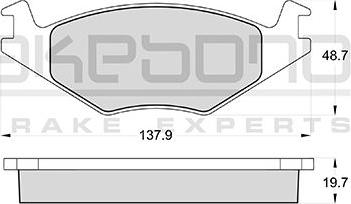 Akebono AN-143KE - Brake Pad Set, disc brake autospares.lv