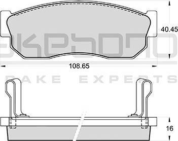 Akebono AN-107WK - Brake Pad Set, disc brake autospares.lv