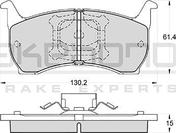 Akebono AN-116K - Brake Pad Set, disc brake autospares.lv