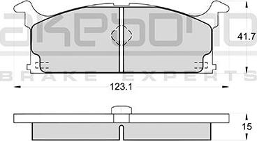 Akebono AN-131K - Brake Pad Set, disc brake autospares.lv