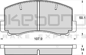Akebono AN-138K - Brake Pad Set, disc brake autospares.lv