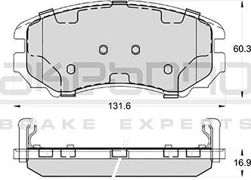 Akebono AN-8090WK - Brake Pad Set, disc brake autospares.lv