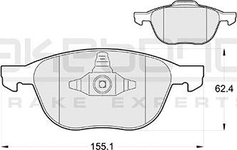 Akebono AN-8092K - Brake Pad Set, disc brake autospares.lv