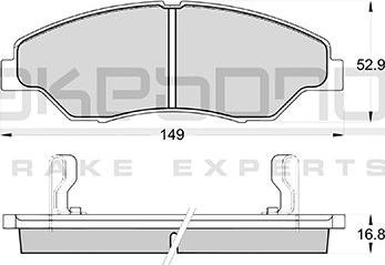 Akebono AN-8047WKE - Brake Pad Set, disc brake autospares.lv