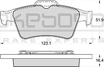 Akebono AN-8059K - Brake Pad Set, disc brake autospares.lv