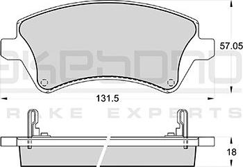 Akebono AN-8055WKE - Brake Pad Set, disc brake autospares.lv