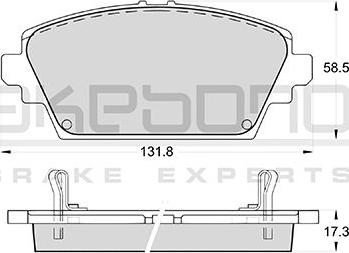 Akebono AN-8052WK - Brake Pad Set, disc brake autospares.lv