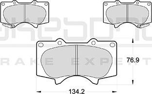 Akebono AN-8068WK - Brake Pad Set, disc brake autospares.lv