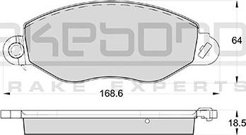 Akebono AN-8085WK - Brake Pad Set, disc brake autospares.lv