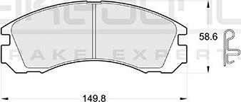 Akebono AN-8088WK - Brake Pad Set, disc brake autospares.lv