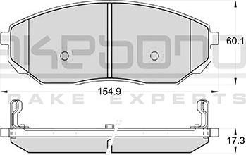 Akebono AN-8034WK - Brake Pad Set, disc brake autospares.lv