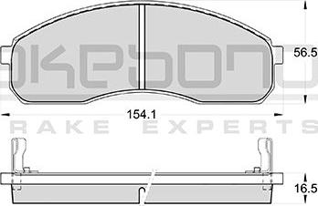 Akebono AN-8021KE - Brake Pad Set, disc brake autospares.lv