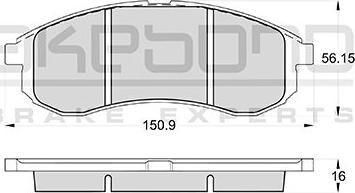 Akebono AN-8074WK - Brake Pad Set, disc brake autospares.lv