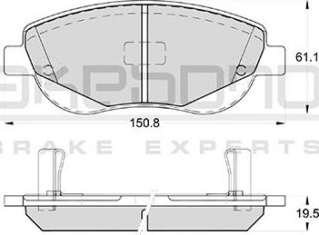 Akebono AN-8196WKE - Brake Pad Set, disc brake autospares.lv