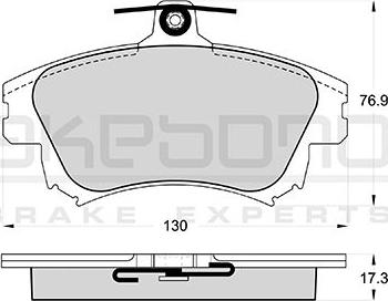 Akebono AN-8158WK - Brake Pad Set, disc brake autospares.lv