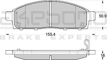 Akebono AN-8166WK - Brake Pad Set, disc brake autospares.lv