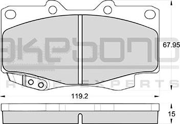 Akebono AN-8114WK - Brake Pad Set, disc brake autospares.lv