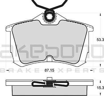 Akebono AN-8110WK - Brake Pad Set, disc brake autospares.lv