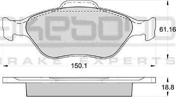 Akebono AN-8182K - Brake Pad Set, disc brake autospares.lv