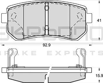 Akebono AN-8139WK - Brake Pad Set, disc brake autospares.lv