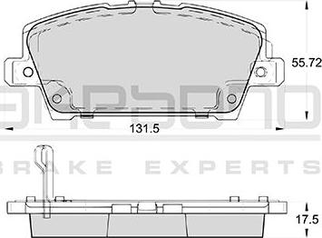 Akebono AN-8136WK - Brake Pad Set, disc brake autospares.lv