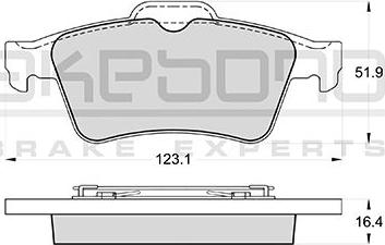 Akebono AN-8121K - Brake Pad Set, disc brake autospares.lv