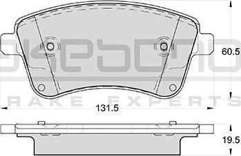 Akebono AN-8205WK - Brake Pad Set, disc brake autospares.lv